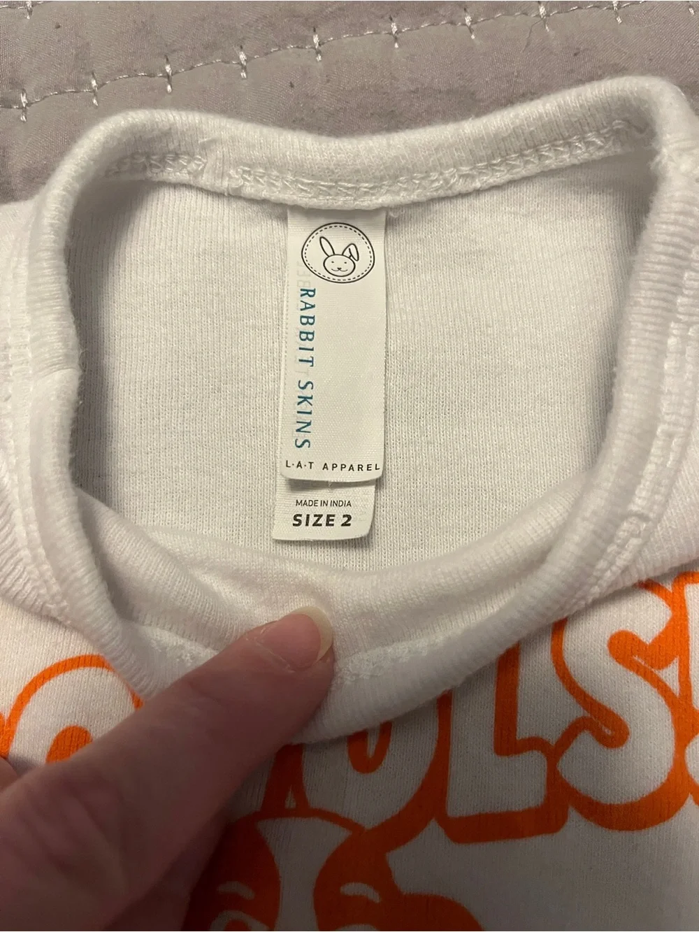 Kids' White 'Go Vols!' Ruffle Sleeve Tee - Orange Graphic